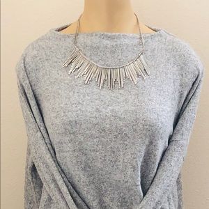 Zara Grey Super-Soft Sweater boatneck